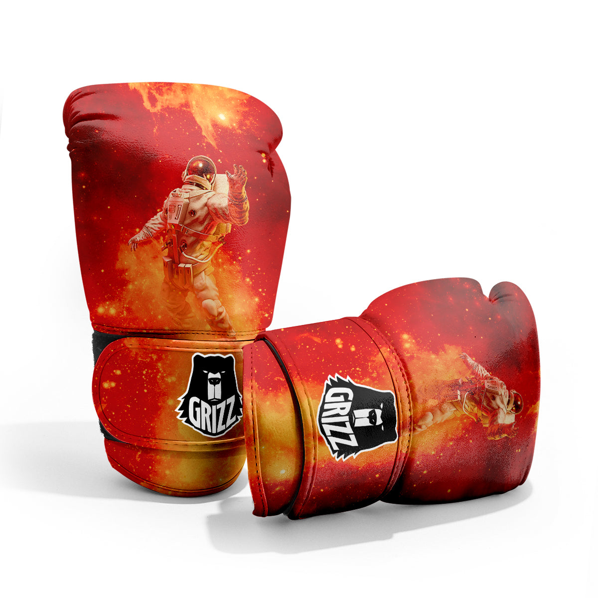 Fire Astronaut Print Pro Boxing Glove
