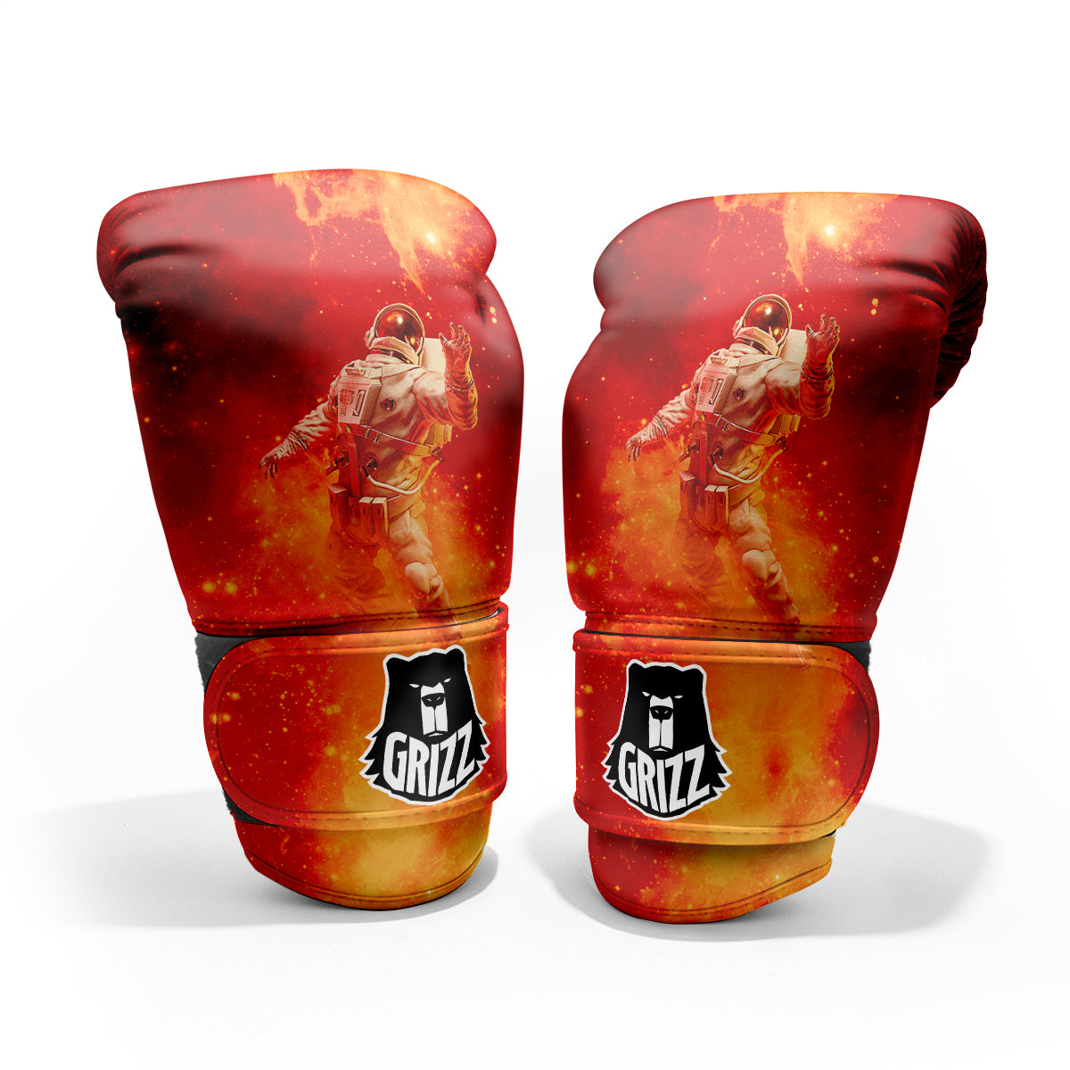 Fire Astronaut Print Pro Boxing Glove
