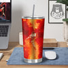 Fire Astronaut Print Tumbler-grizzshop