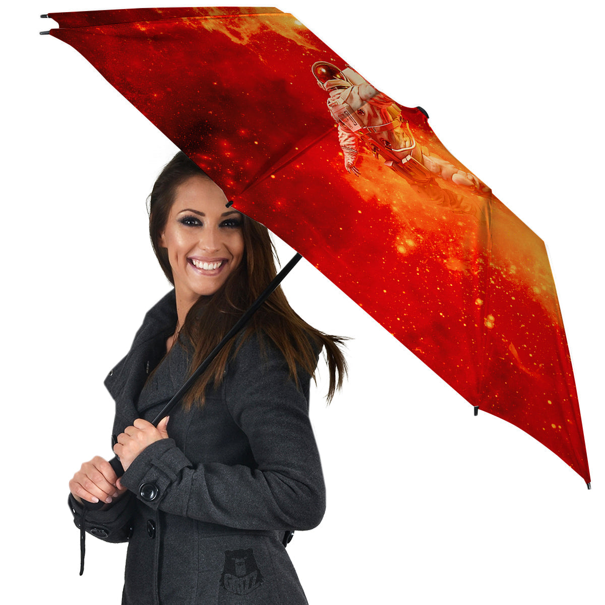 Fire Astronaut Print Umbrella-grizzshop