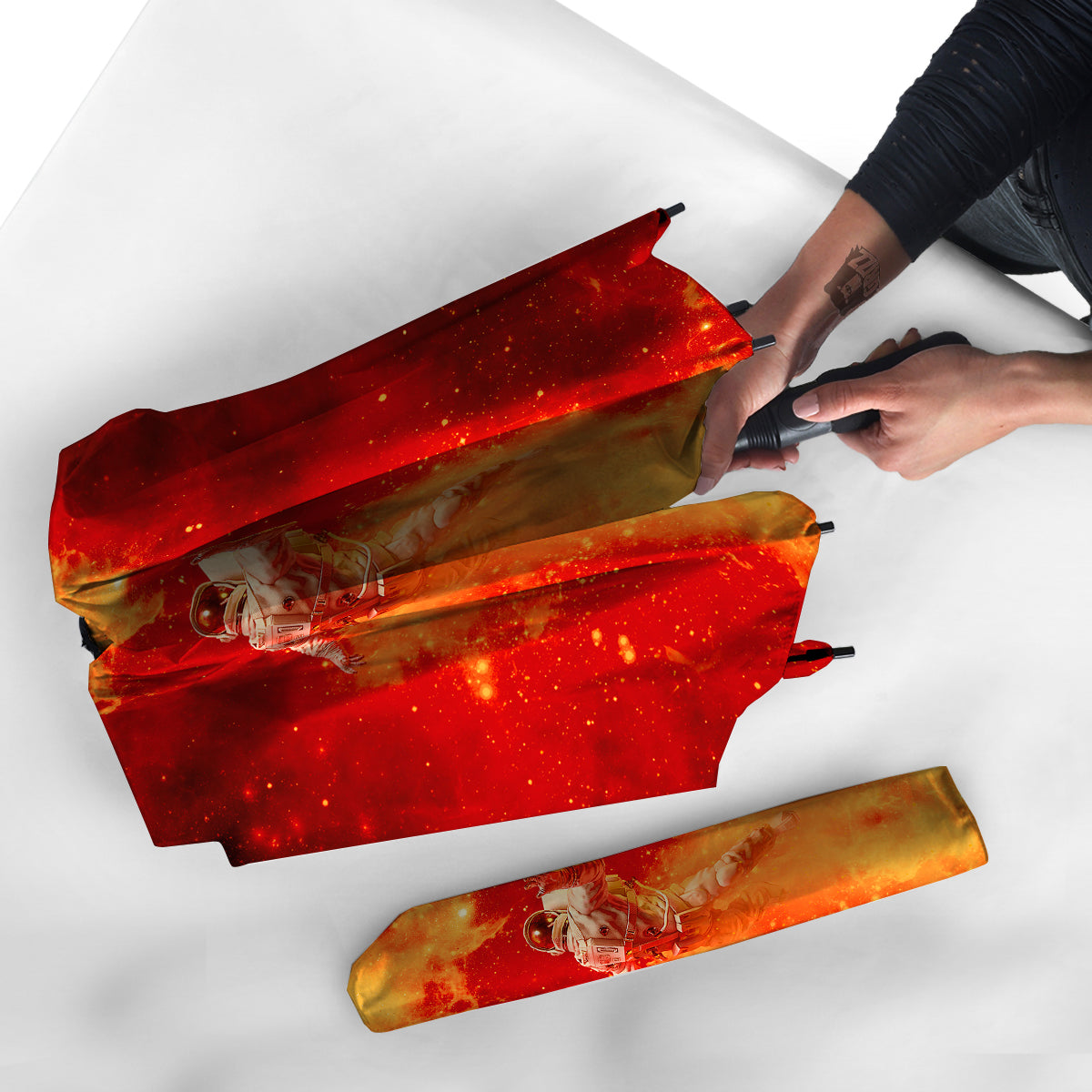 Fire Astronaut Print Umbrella-grizzshop