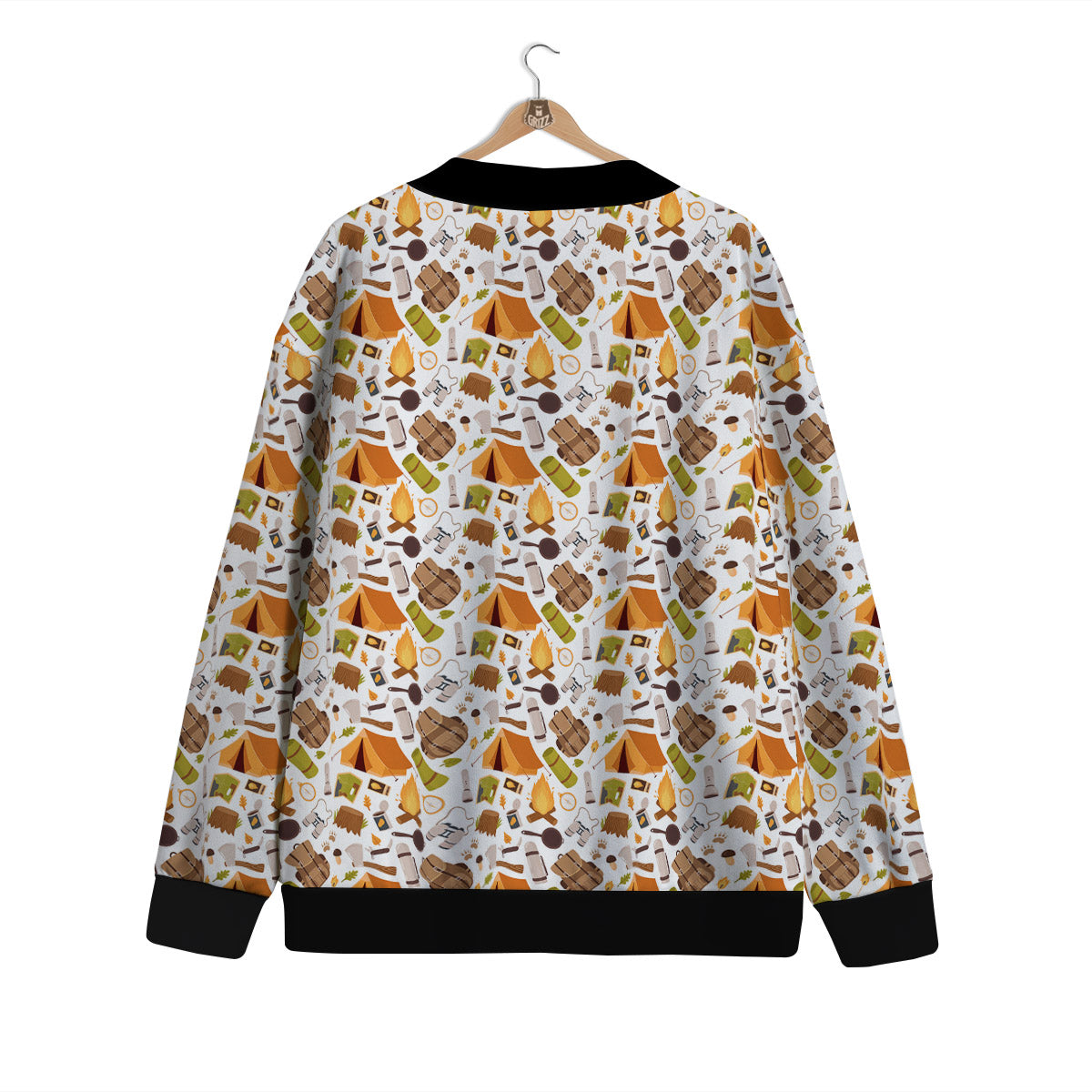 Fire Camping Print Pattern Cardigan-grizzshop
