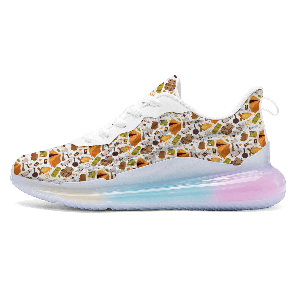 Fire Camping Print Pattern Running Sneakers-grizzshop