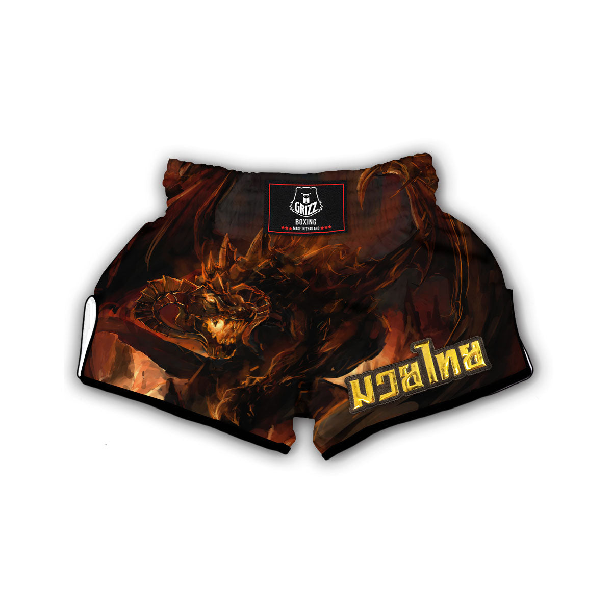 Fire Dragon Muay Thai Boxing Shorts-grizzshop