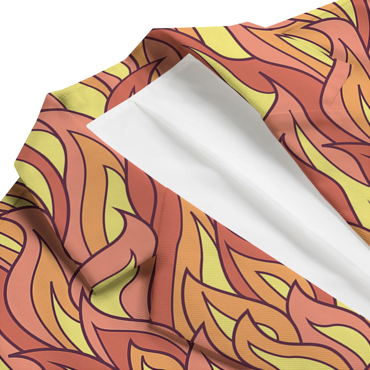 Fire Flame Pattern Print Men's Blazer-grizzshop