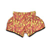 Fire Flame Pattern Print Muay Thai Boxing Shorts-grizzshop