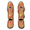 Fire Flame Pattern Print Muay Thai Shin Guards-grizzshop