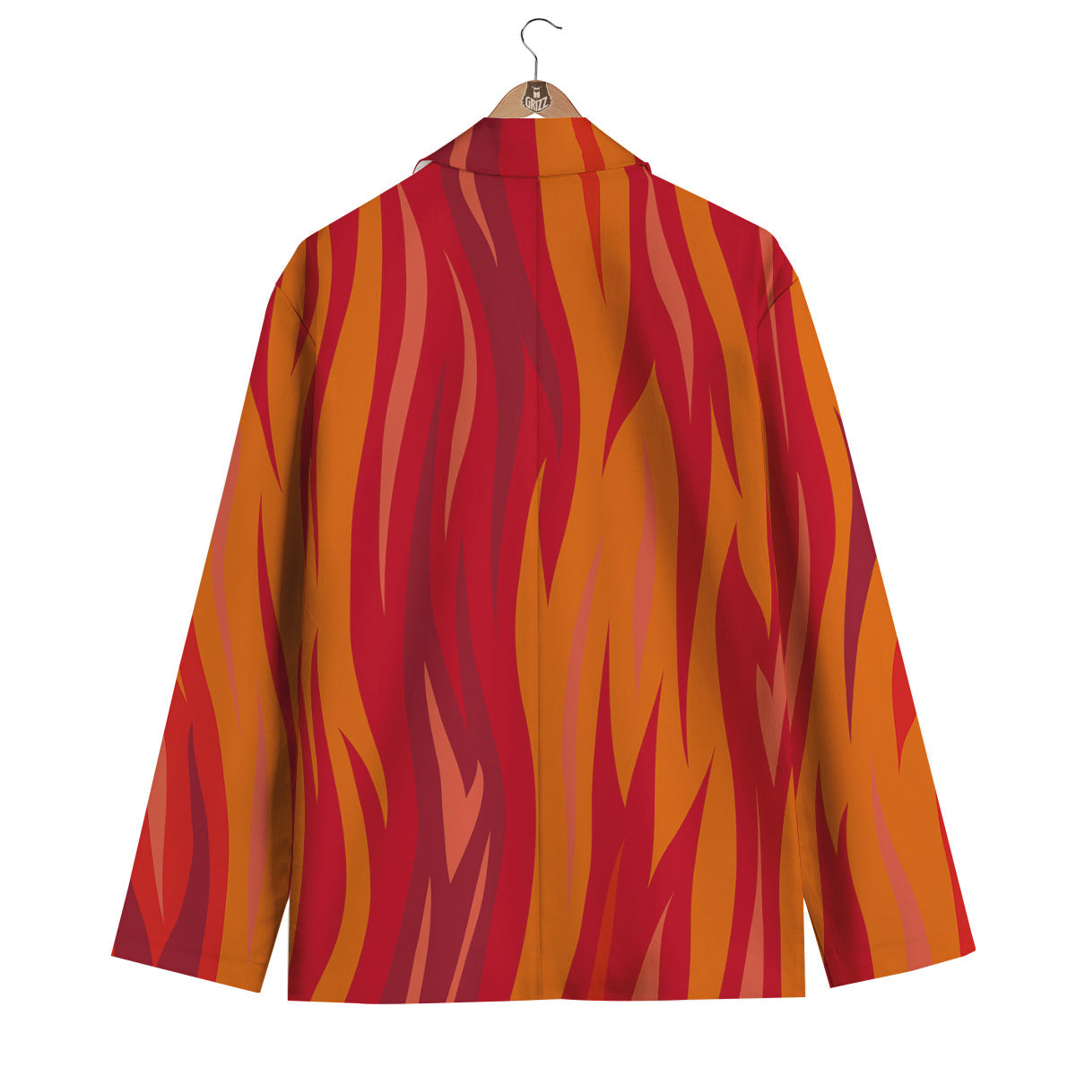 Fire In Hell Print Pattern Men's Blazer-grizzshop