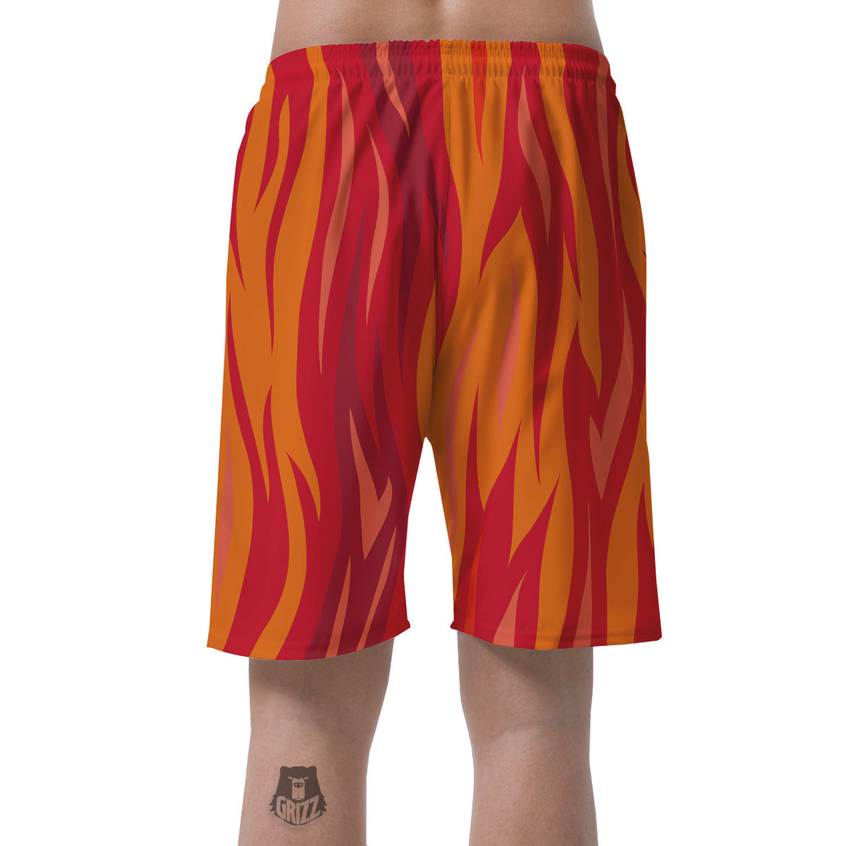 Fire In Hell Print Pattern Men's Shorts-grizzshop
