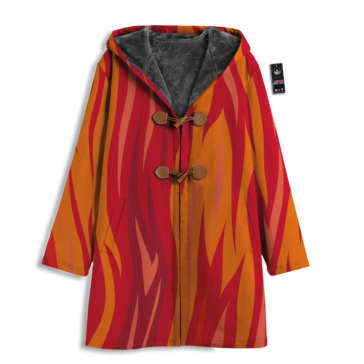 Fire In Hell Print Pattern Men's Windbreaker Jacket-grizzshop