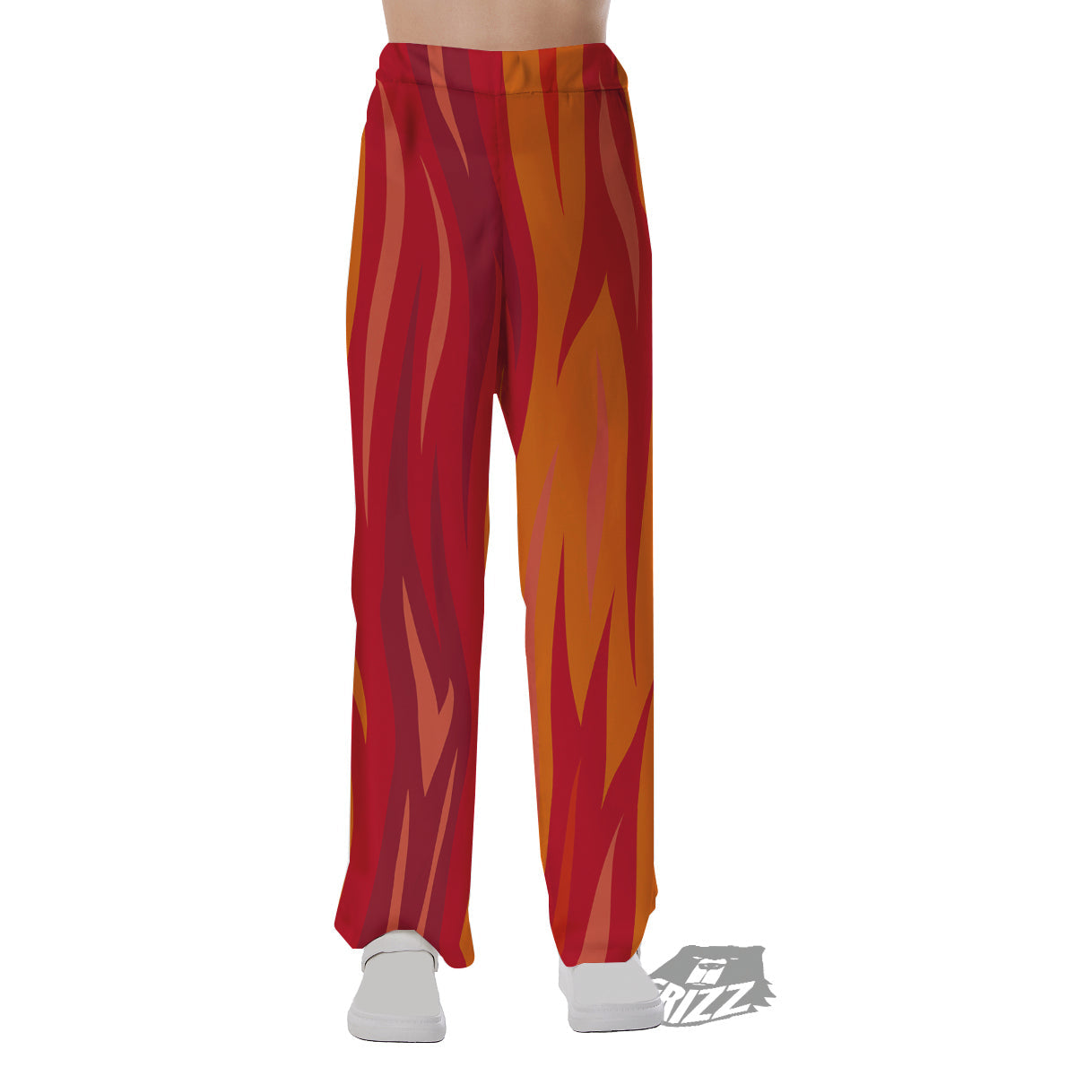 Fire In Hell Print Pattern Pajama Pants-grizzshop