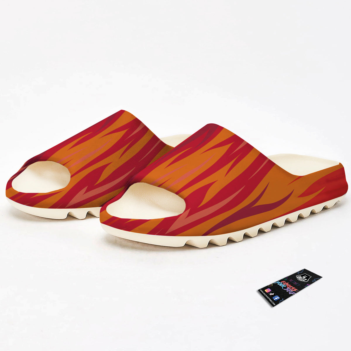 Fire In Hell Print Pattern Sandals-grizzshop