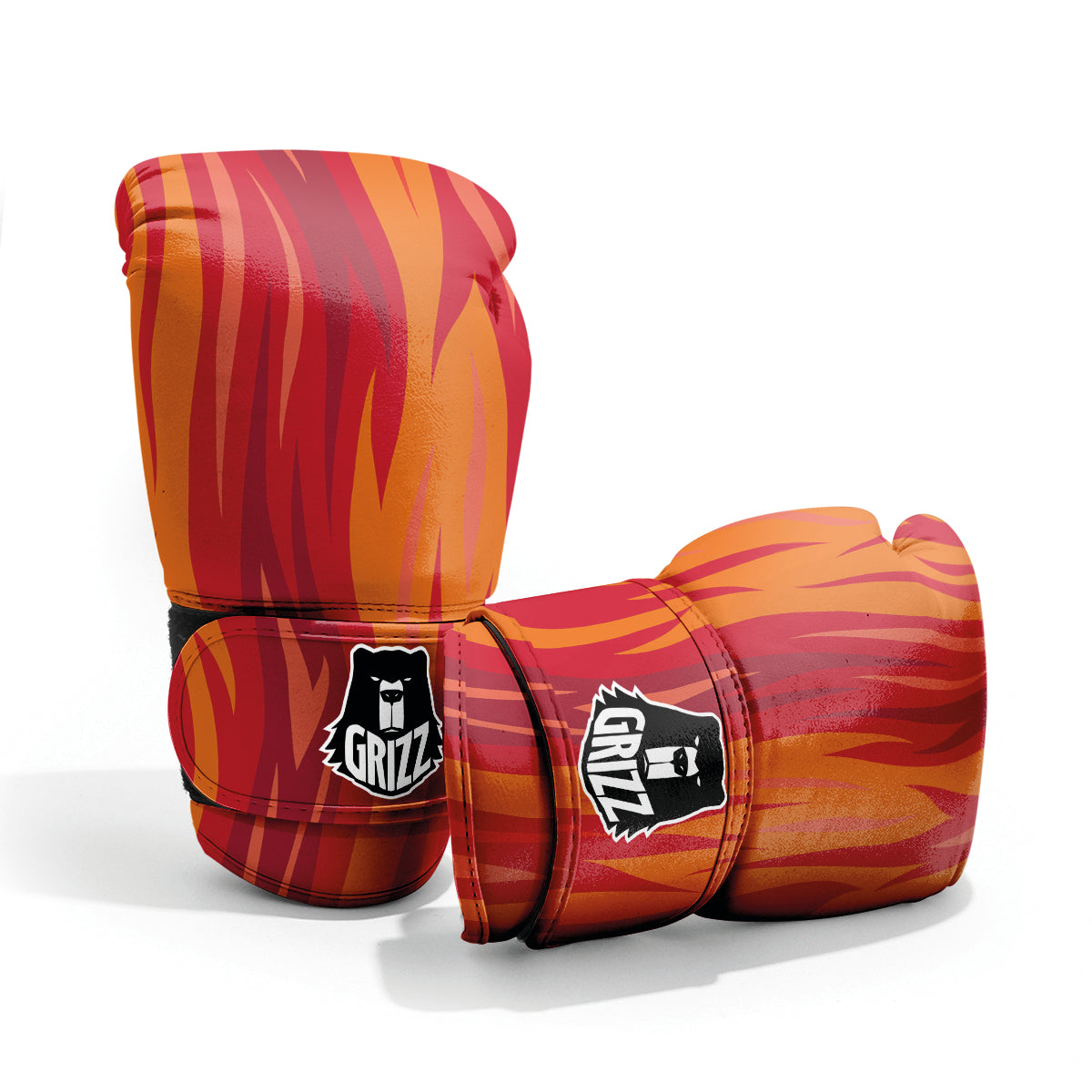 Fire In Hell Print Pattern Sparring Gloves-grizzshop