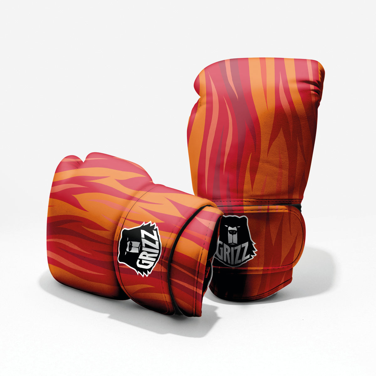 Fire In Hell Print Pattern Sparring Gloves-grizzshop