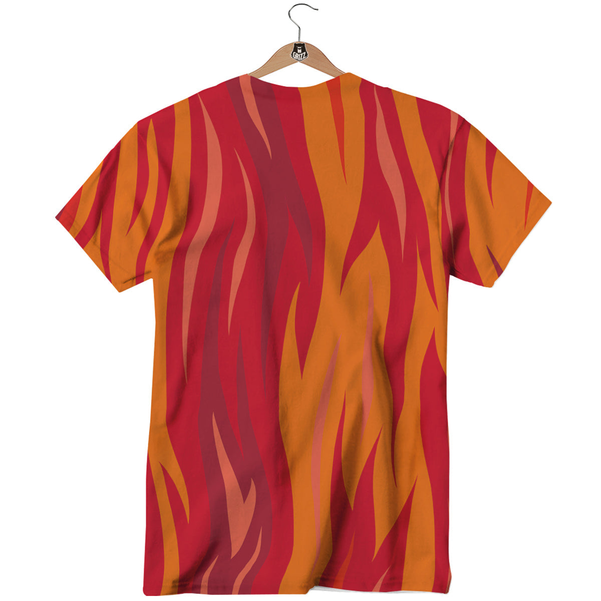 Fire In Hell Print Pattern T-Shirt-grizzshop