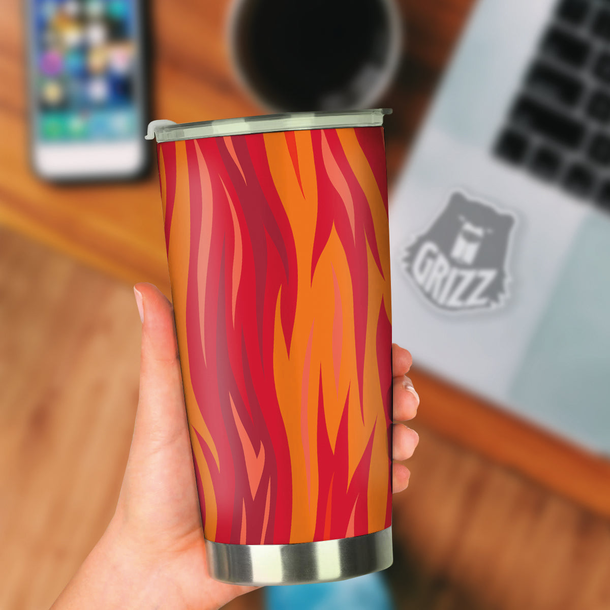 Fire In Hell Print Pattern Tumbler-grizzshop