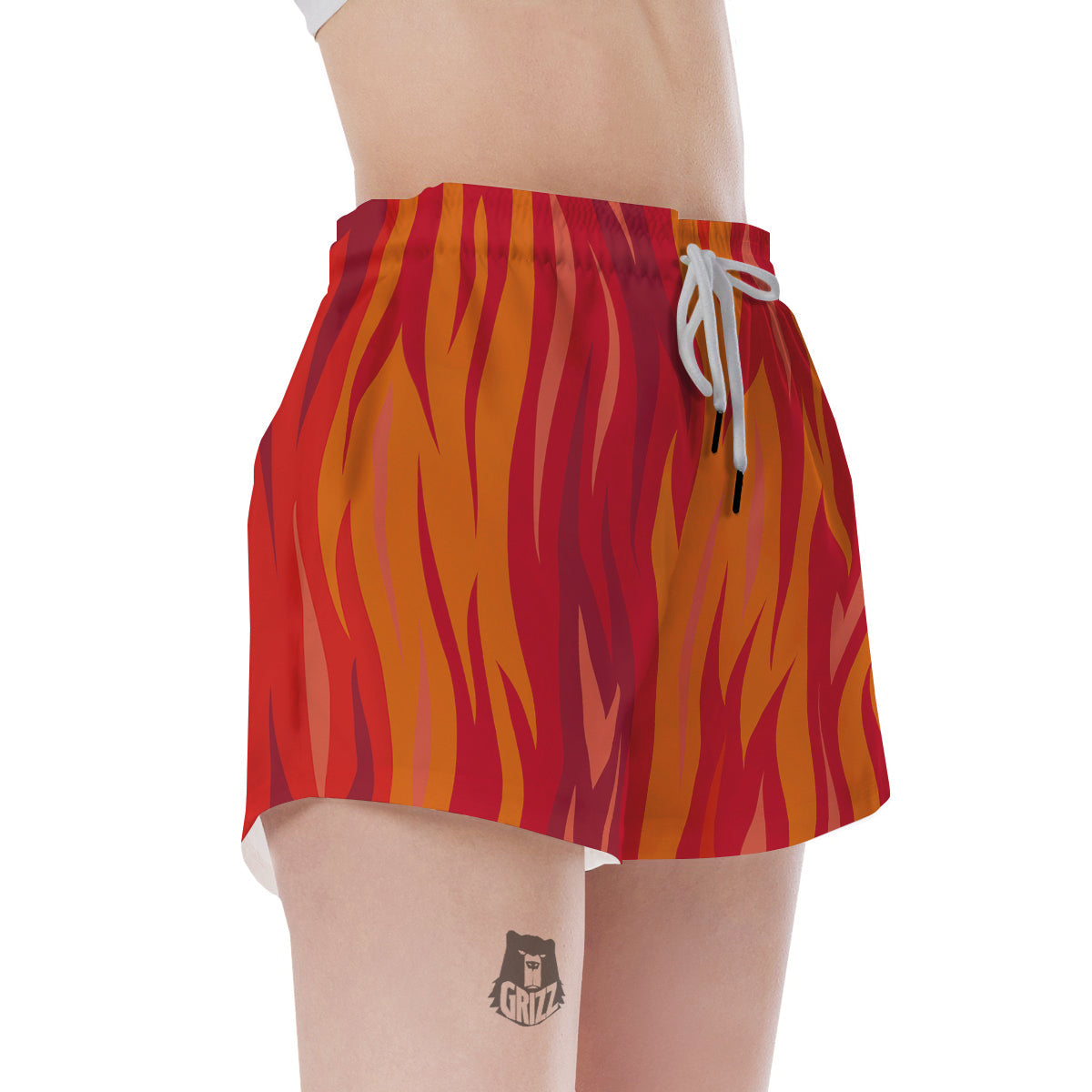 Fire In Hell Print Pattern Women's Shorts-grizzshop