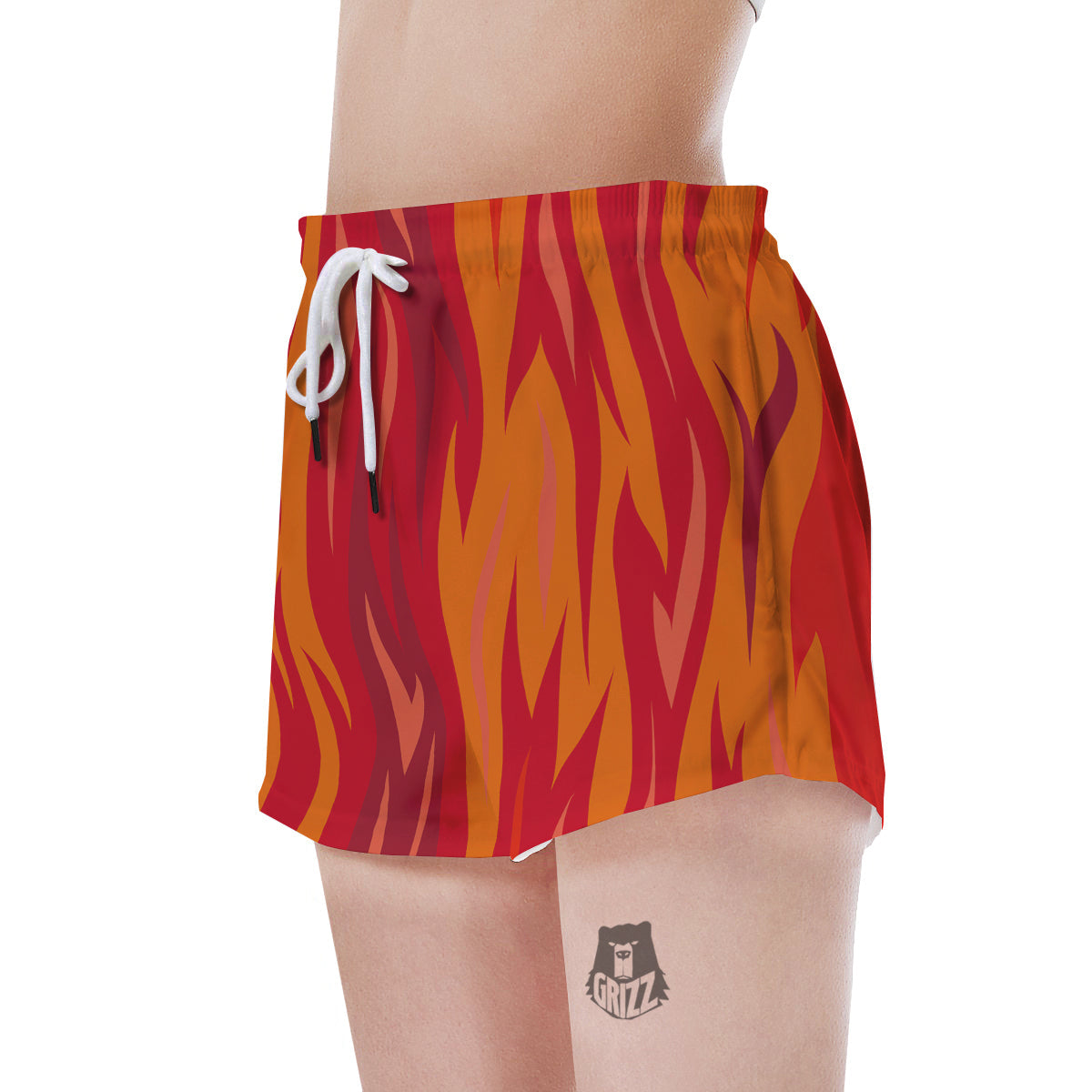 Fire In Hell Print Pattern Women's Shorts-grizzshop