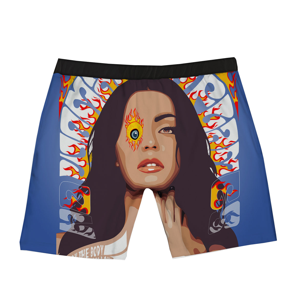 Fire Psychedelic Women Print Boxer Briefs-grizzshop