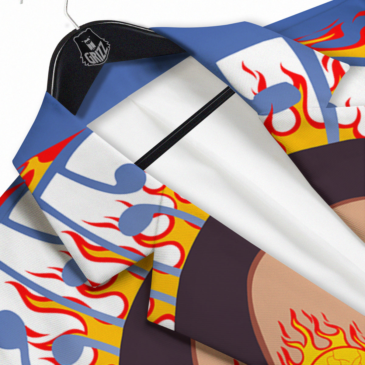 Fire Psychedelic Women Print Men's Sport Coat-grizzshop