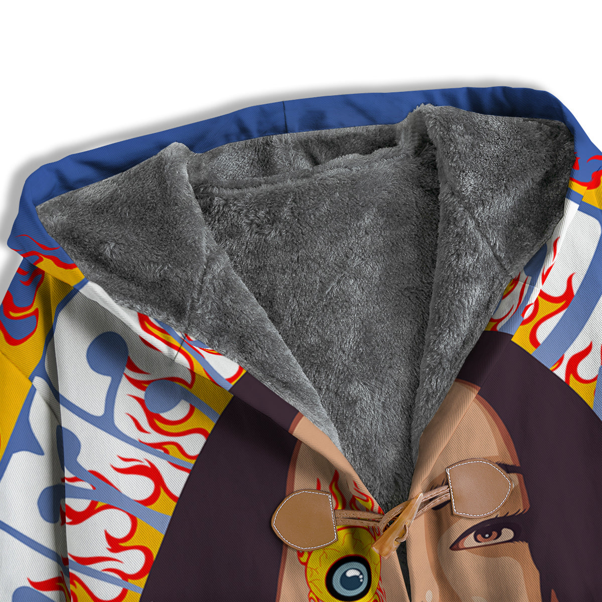 Fire Psychedelic Women Print Men's Windbreaker Jacket-grizzshop