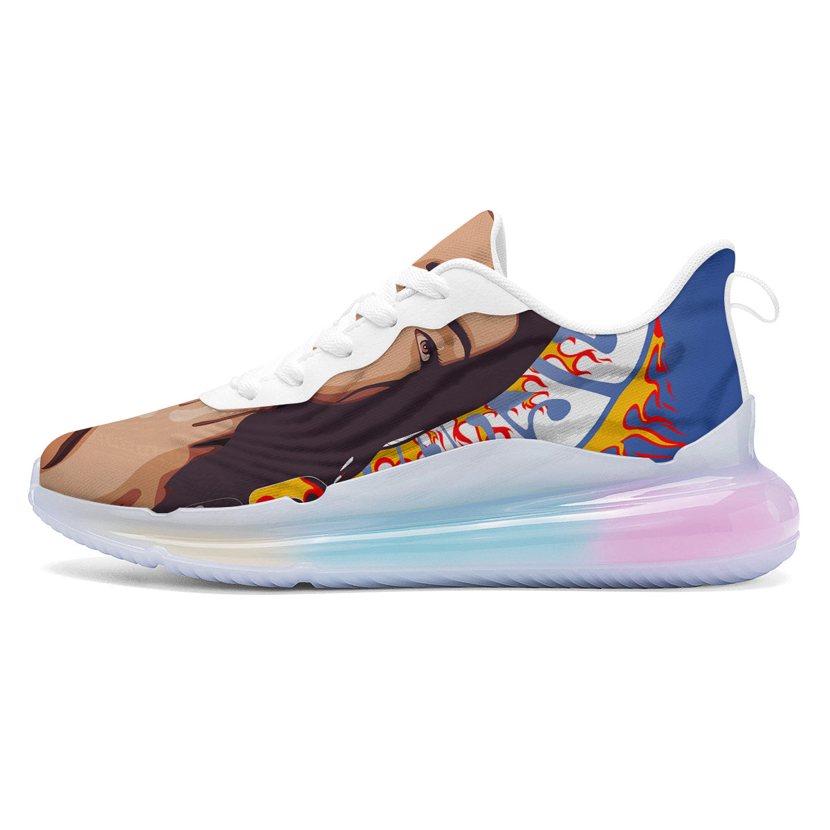 Fire Psychedelic Women Print Running Sneakers-grizzshop