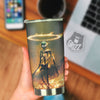 Fire Skeleton Print Tumbler-grizzshop