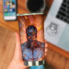 Fire Skeleton Robot Print Tumbler-grizzshop