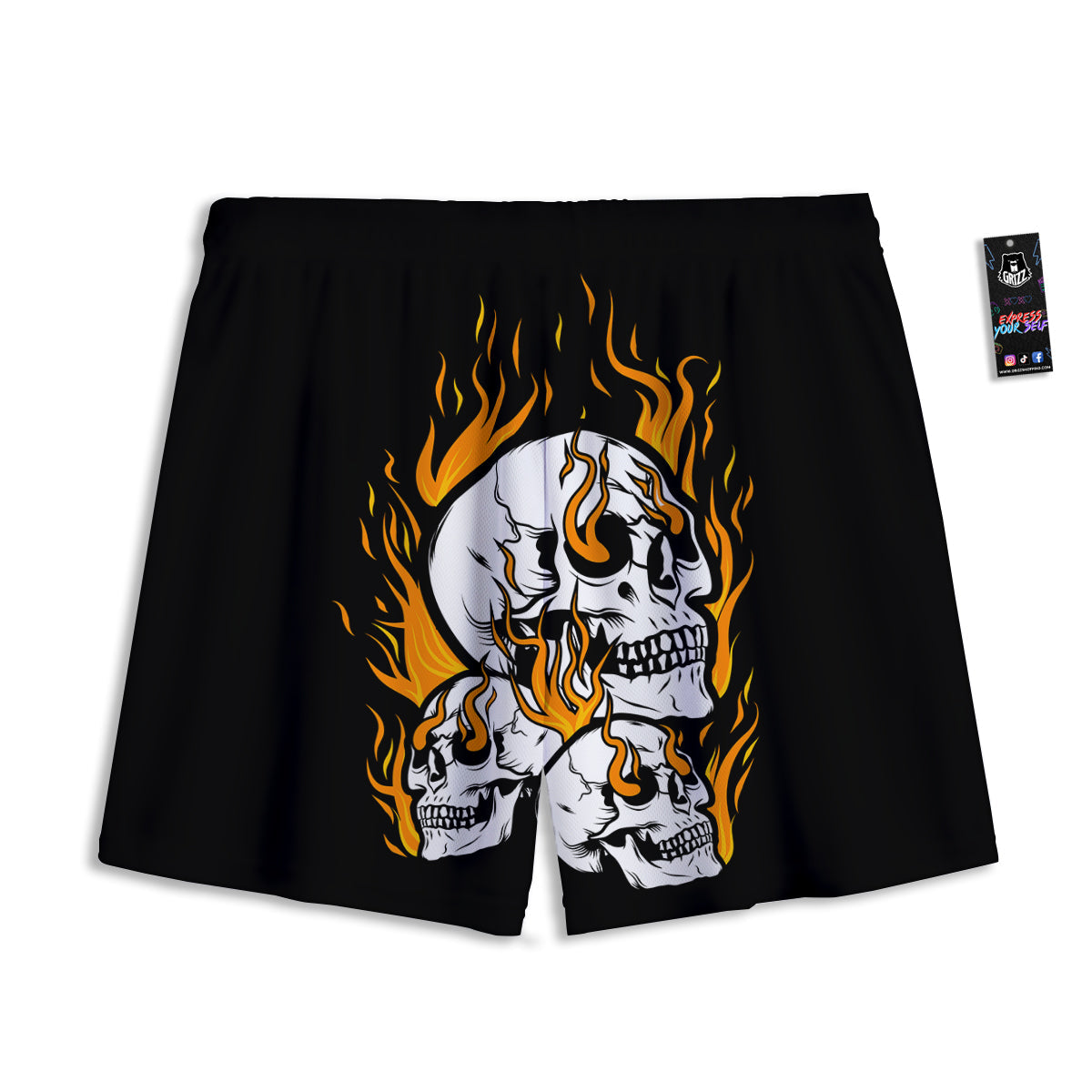 Hot Air Balloon Floral Print Pattern Mesh Shorts