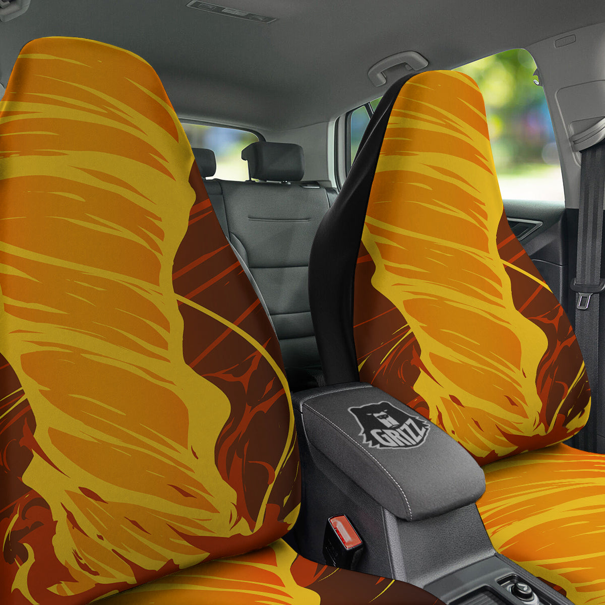 Fire Tornado Print Car Seat Covers-grizzshop