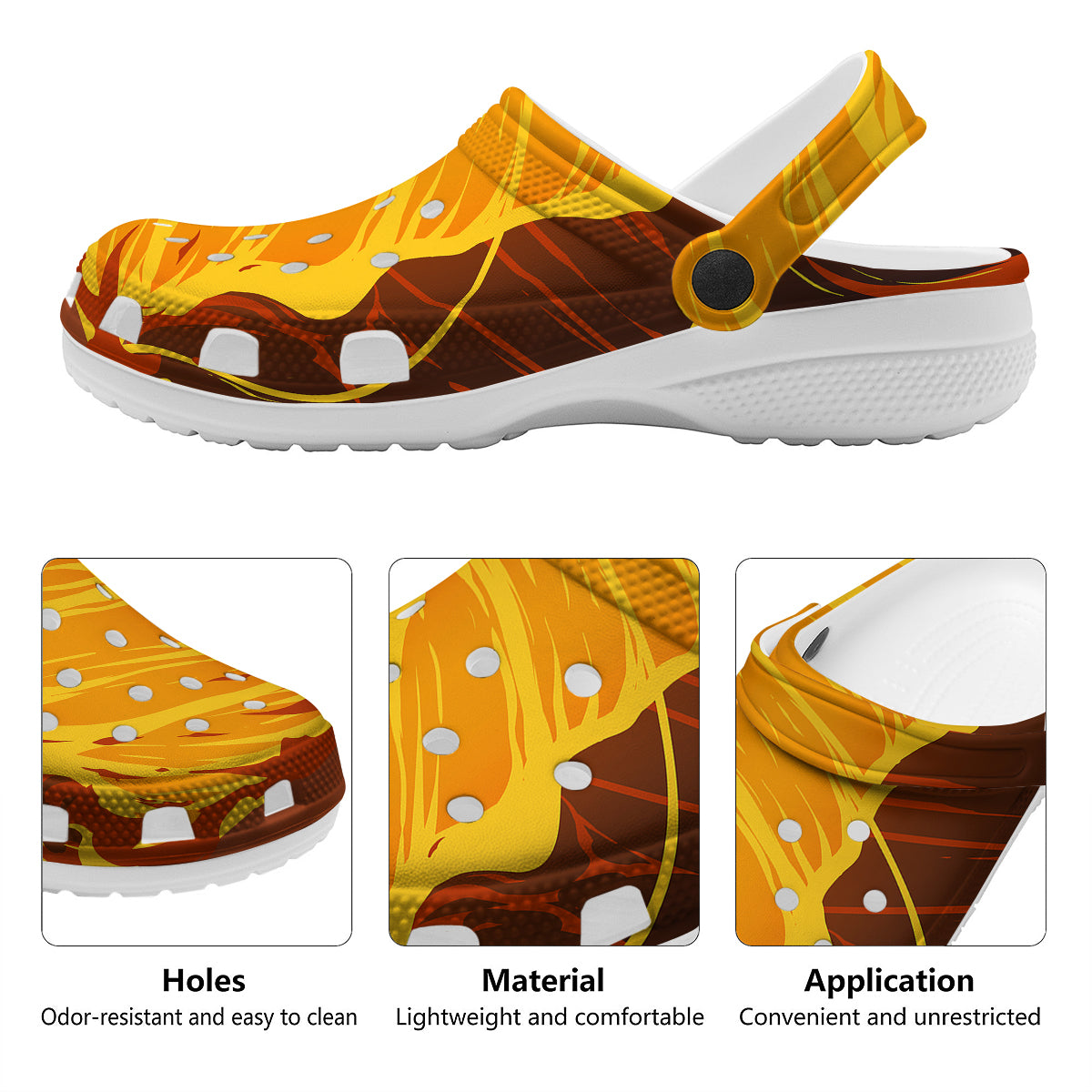 Fire Tornado Print Clog-grizzshop