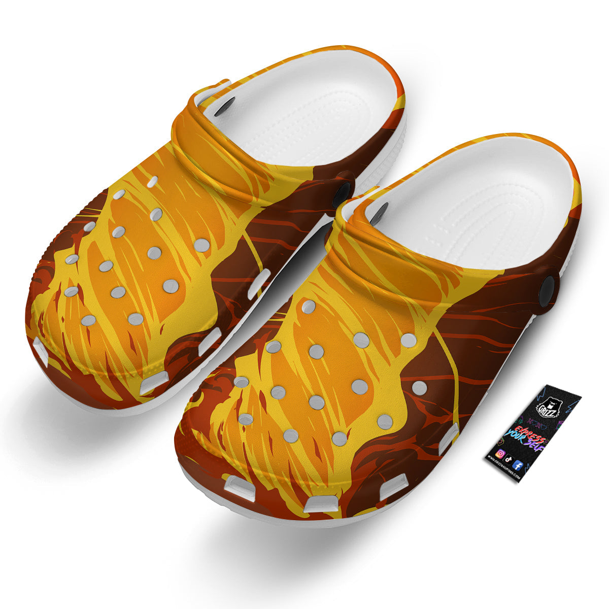 Fire Tornado Print Clog-grizzshop