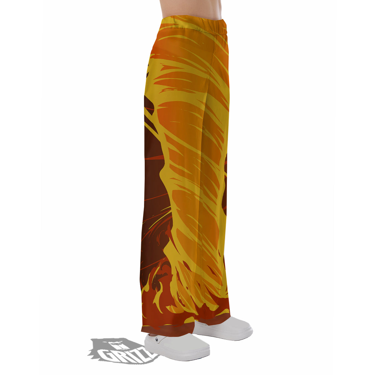 Fire Tornado Print Pajama Pants-grizzshop