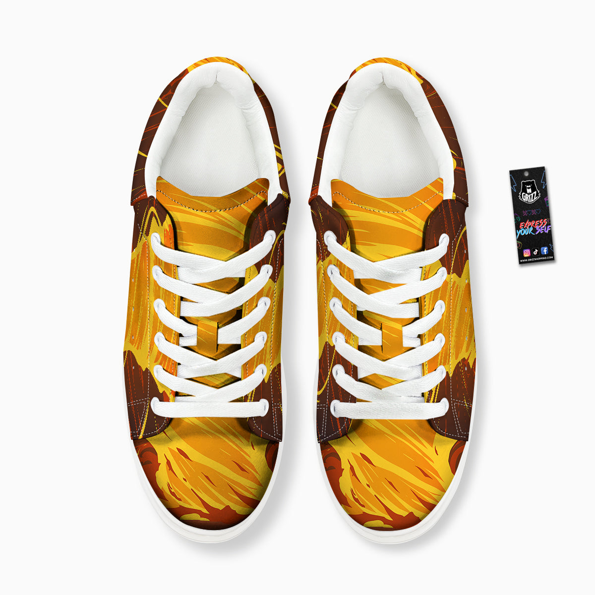 Fire Tornado Print Platform Shoes-grizzshop