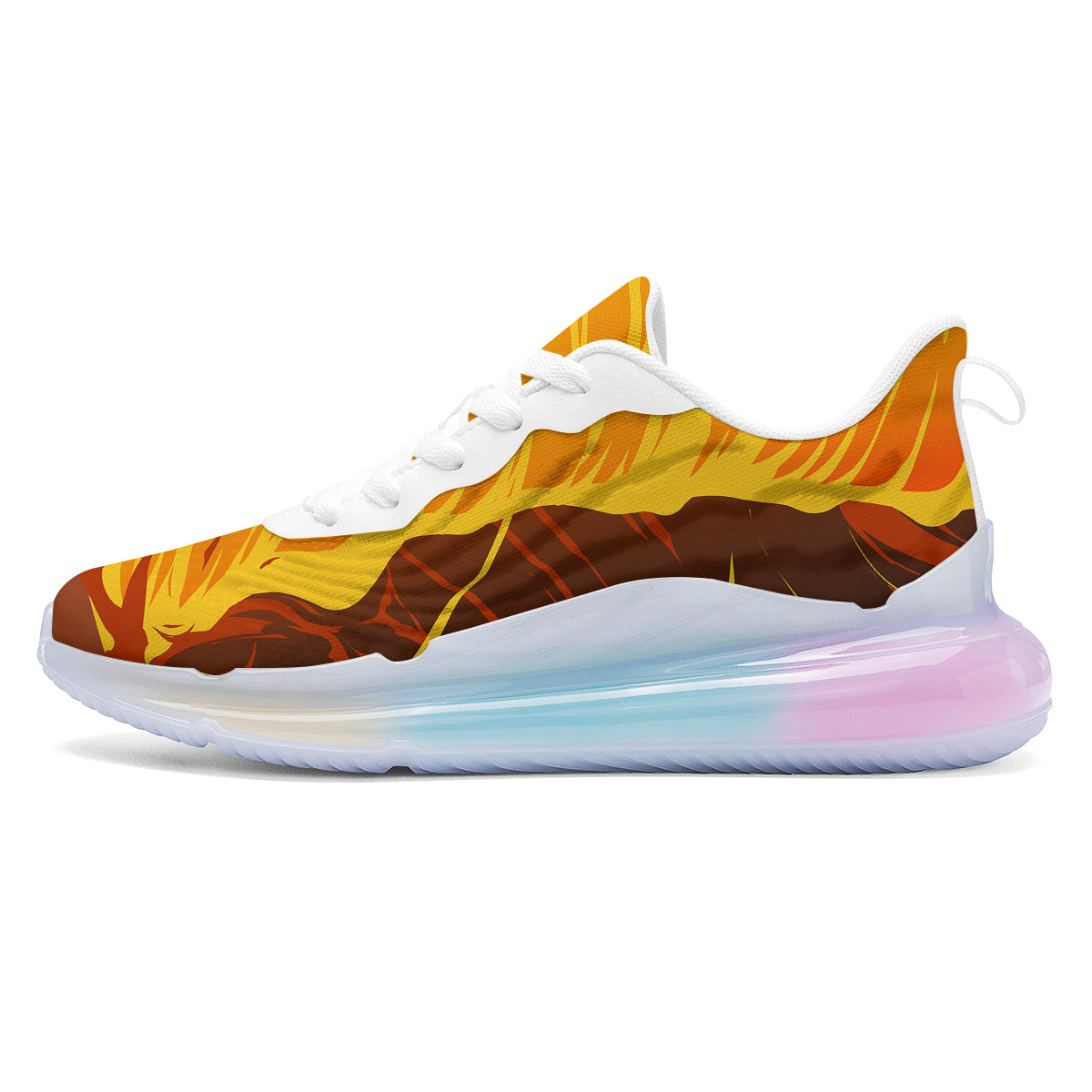 Fire Tornado Print Running Sneakers-grizzshop