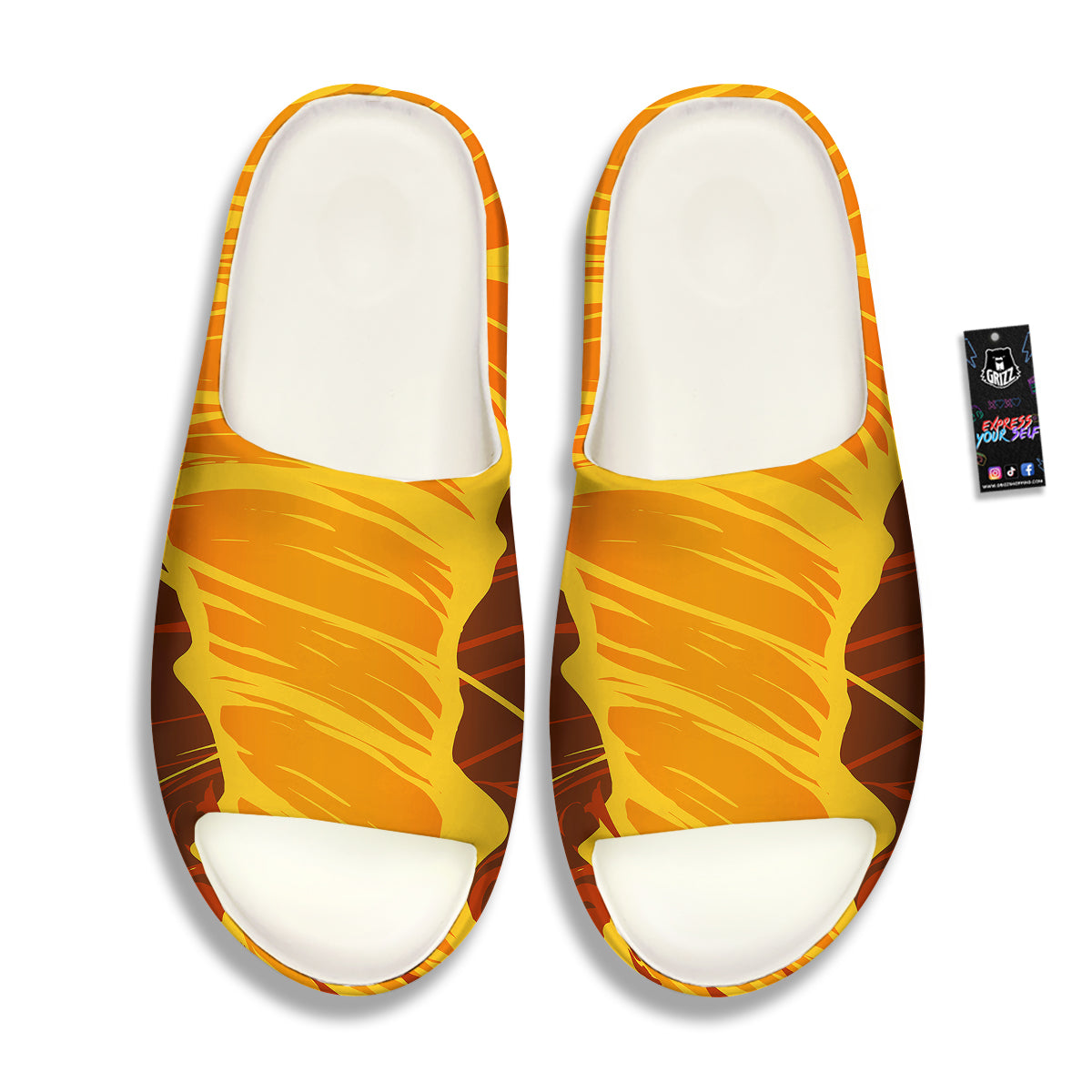 Fire Tornado Print Sandals-grizzshop