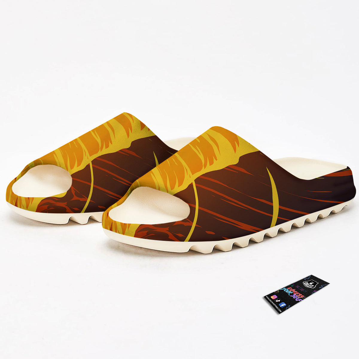 Fire Tornado Print Sandals-grizzshop