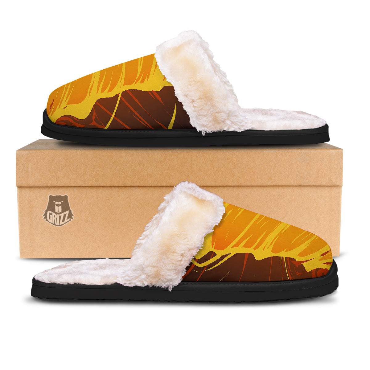 Fire Tornado Print Slippers-grizzshop