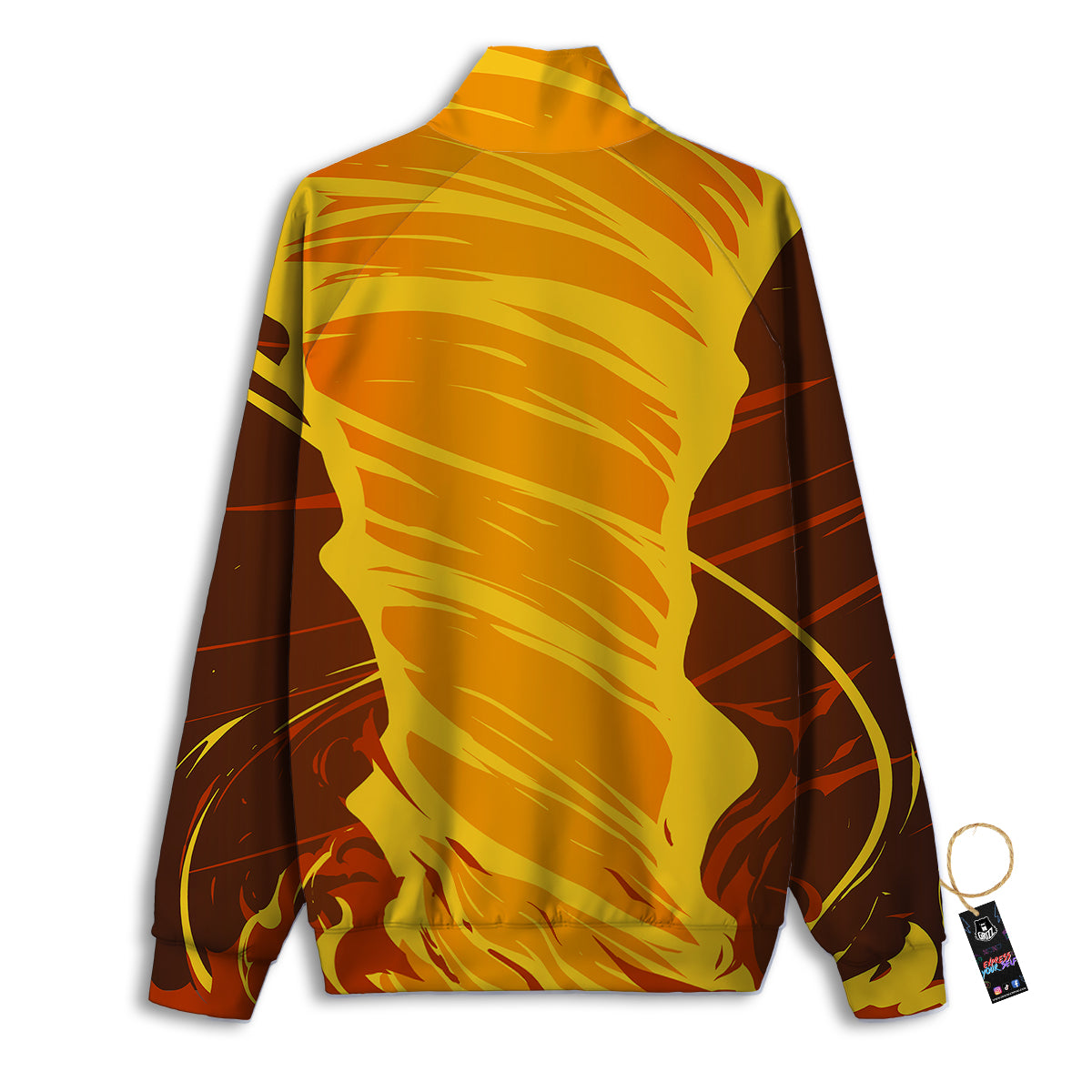 Fire Tornado Print Track Jacket-grizzshop