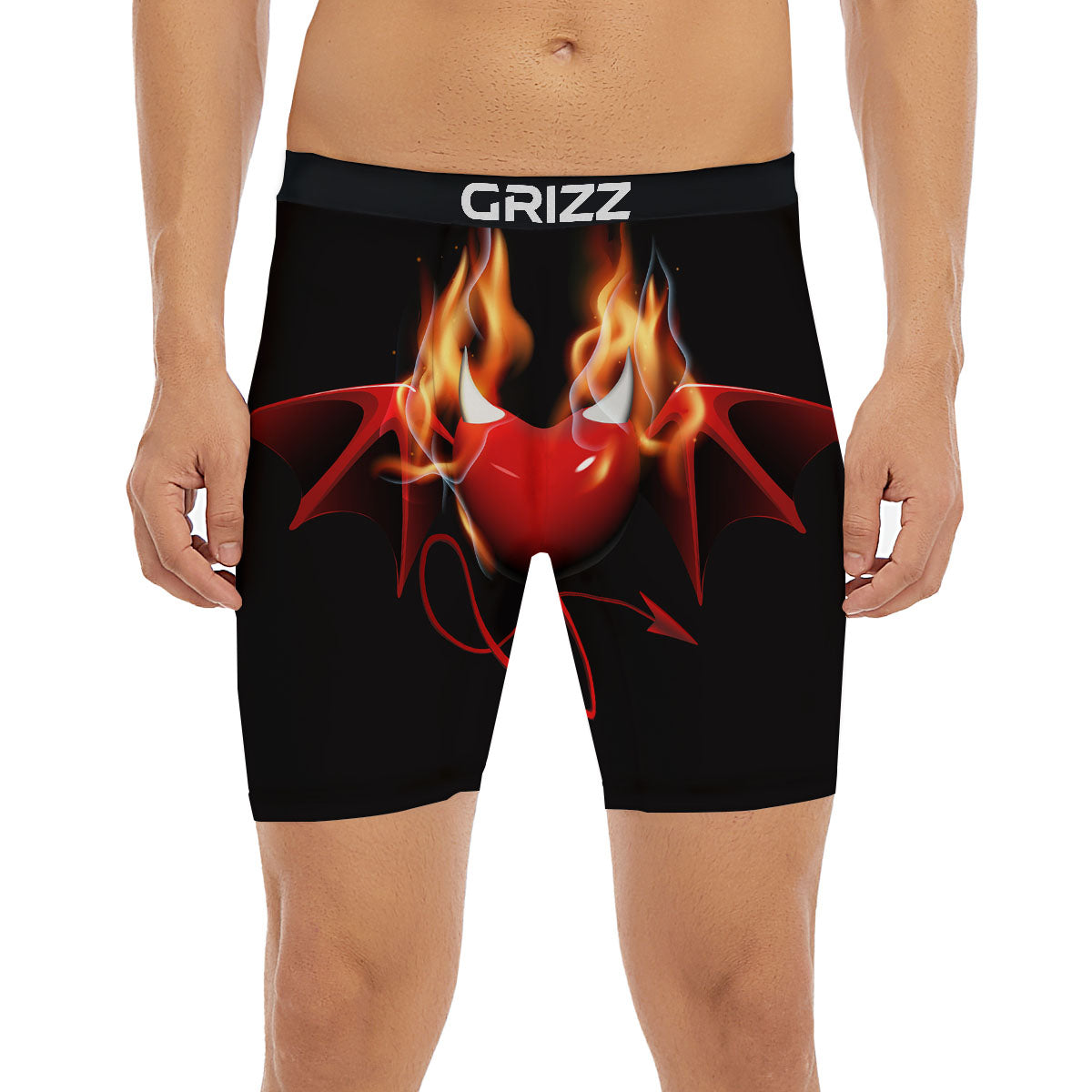Fire Wings Angel Heart Print Boxer Briefs-grizzshop