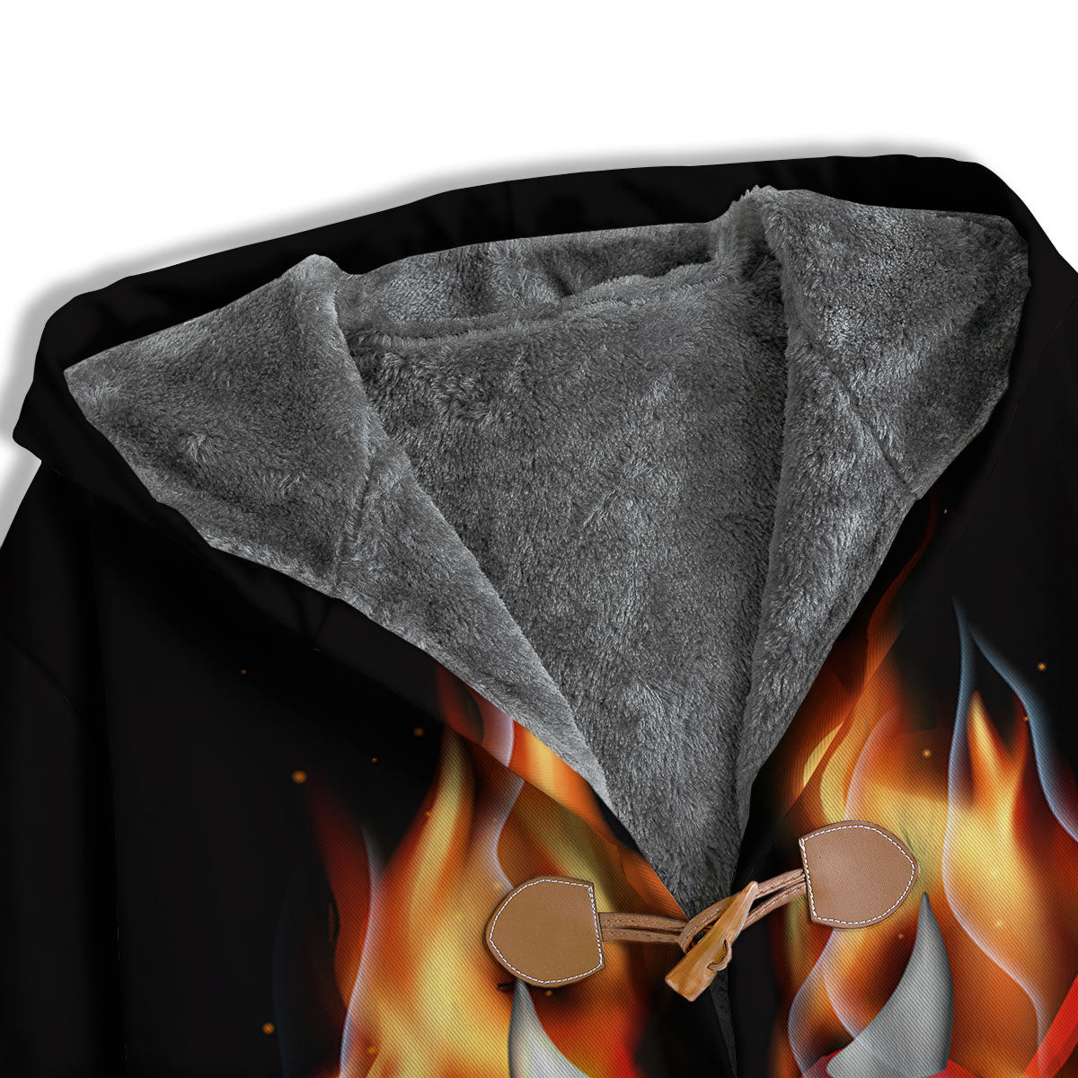 Fire Wings Angel Heart Print Men's Windbreaker Jacket-grizzshop