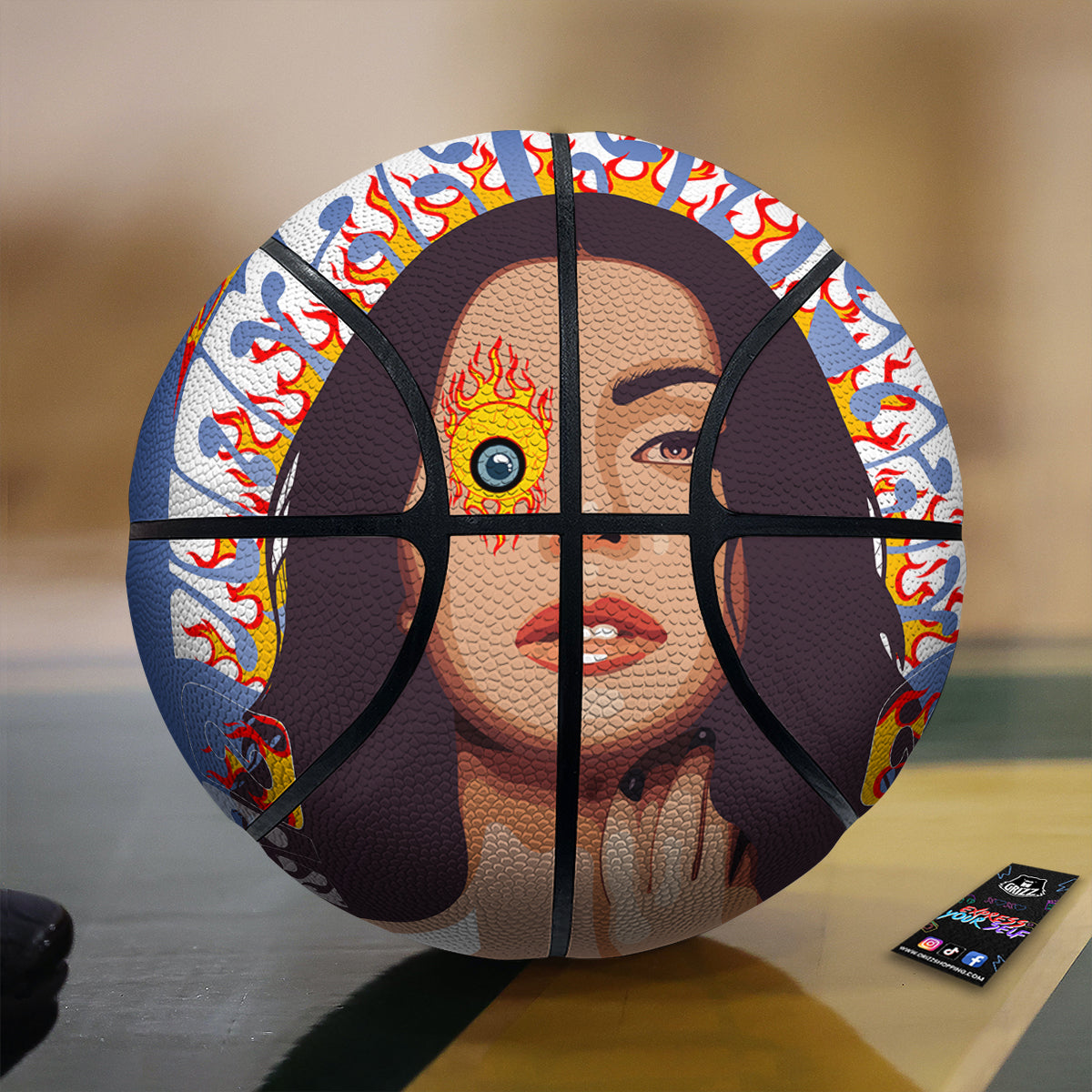 Fire Psychedelic Women Print Basketball