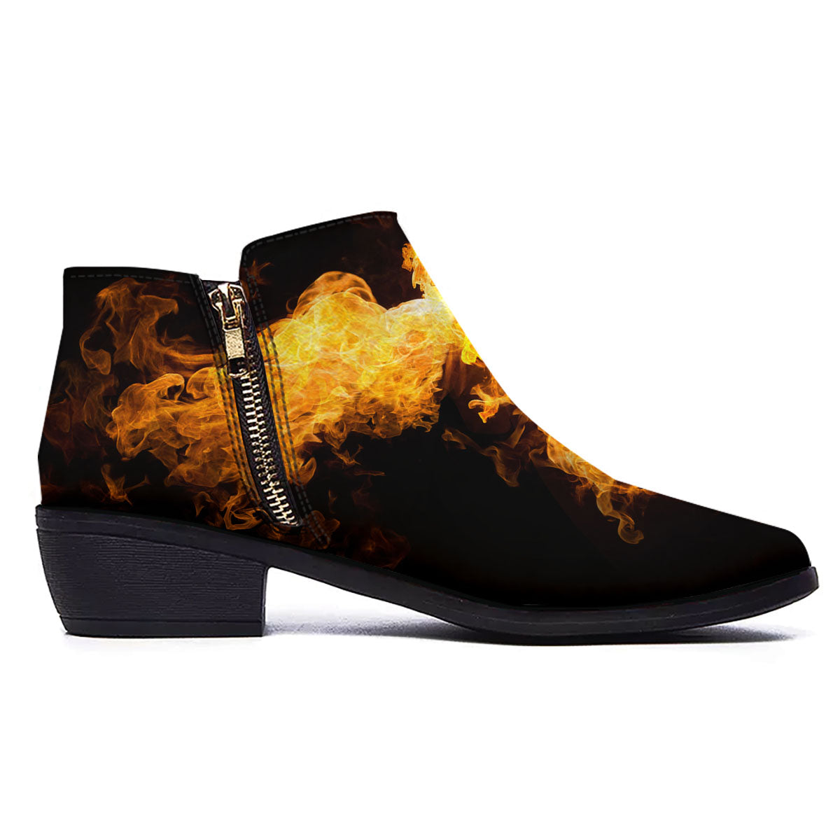 Firebird Phoenix Print Ankle Boots-grizzshop