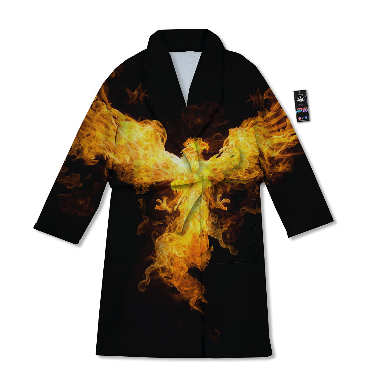 Firebird Phoenix Print Bathrobe-grizzshop