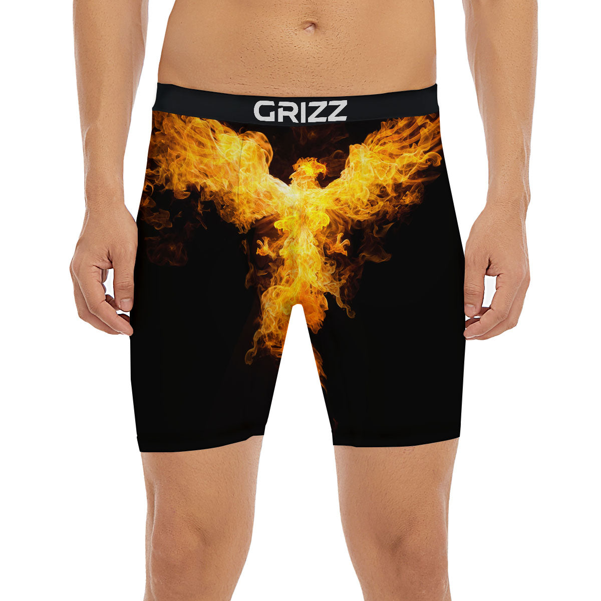 Firebird Phoenix Print Boxer Briefs-grizzshop