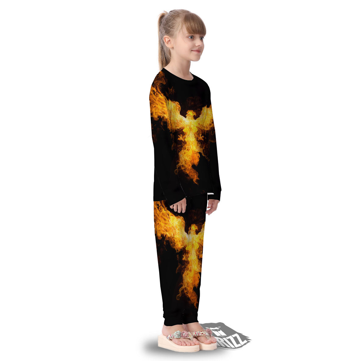 Firebird Phoenix Print Kid's Pajamas-grizzshop