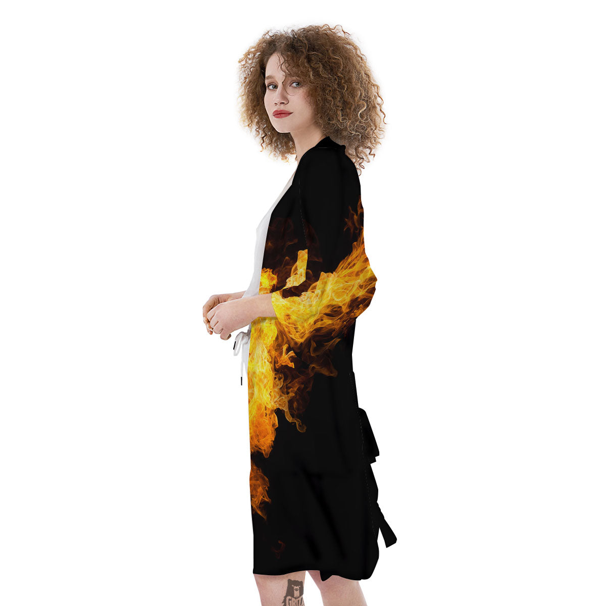 Firebird Phoenix Print Kimono-grizzshop