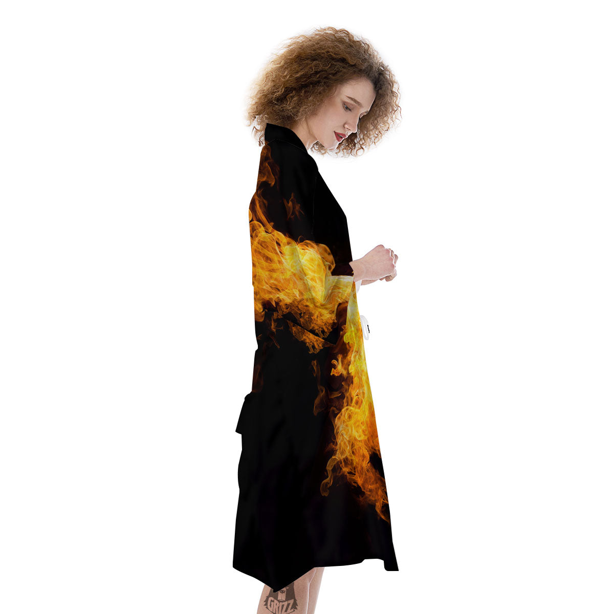 Firebird Phoenix Print Kimono-grizzshop