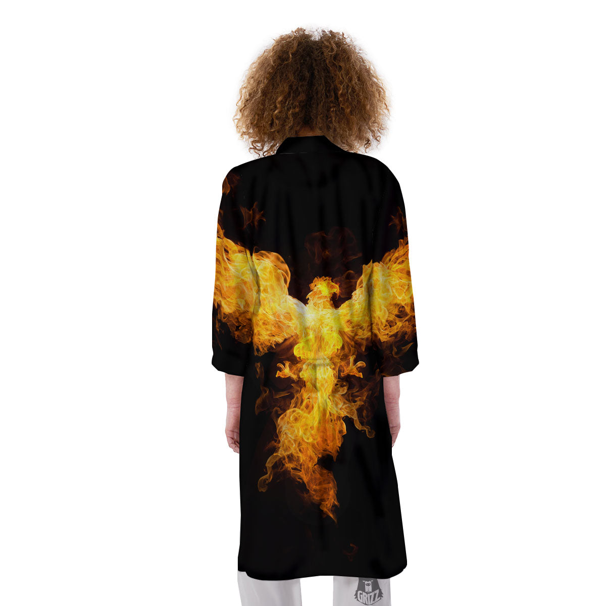 Firebird Phoenix Print Kimono-grizzshop