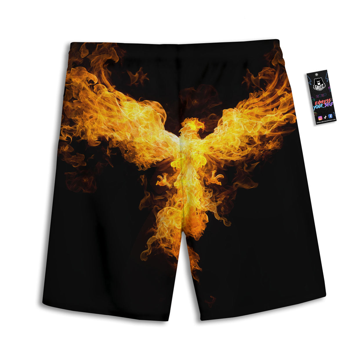 Firebird Phoenix Print Men's Athletic Shorts